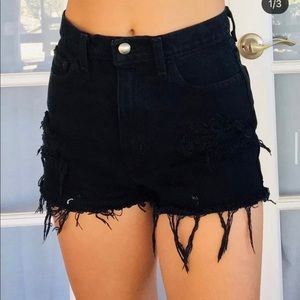 Black Denim American Apparel Shorts